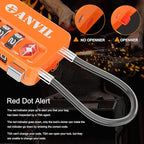 ANVIL TSA Locks for Luggage with Search Alert: Durable Cable Combination Locks, TSA Approved - Secure Travel Locks for Suitcases, Backpacks & Gun Cases (2, Orange)