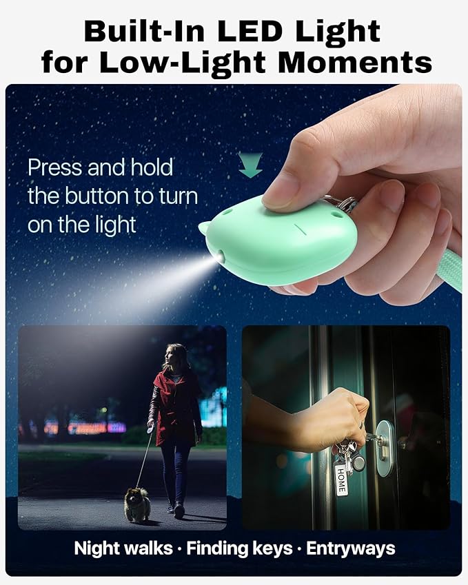 Personal Safety Alarm, VIGOROAD 3 Pack Loud 130dB Siren Emergency Panic Alarm with LED Light, Easy Pull Pin Keychain Self-Defense Security Alarm for Women, Seniors, Kids