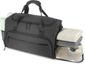 Gym Bag for Men Women, Sport Duffle Bag with Wet Pocket & Shoes Compartment, Water Resistant Overnight Weekender Bag Duffel Bag