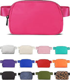 YOSHUYUKI Fanny Pack Cross Body Small Crossbody Bags for Women Men Trendy Nylon Waterproof Mini Purse Travel Running Belt Bag Lulu Dupes Bum Hip Chest Waist Pack Side Bag Must Have Hot Pink