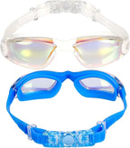 EWPJDK Swim Goggles - 2 Pack Swimming Goggles Anti Fog No Leaking For Adult Women Men