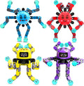 Transformable Fidget Spinner Toys for Kids and Adults,4 Pcs Sensory Toy for Boys Girl ADHD Stress Relief Toys,Fingertip Gyros Travel Toy Party Favors for Teens Birthdays Gifts Easter Present