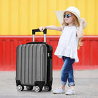 4 Piece Luggage Sets — ABS Hardside Suitcase Set with Spinner Wheels, TSA Lock, Expandable for Travel Business Trips Family Vacations, 16/20/24/28 Inch, Gray