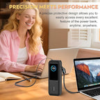 Soft Silicone Case for Anker Laptop Power Bank (25,000mAh/165W), SD/SIM Card Storage, Display Shockproof Protection & Dustproof, Travel Protective Cover for Anker Power Bank 165W (Black)