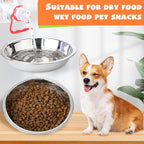 Patelai 8 Pcs Stainless Steel Dog Bowls with Silicone Lids Portable Food and Water Dishes for Pets Sealable Containers for 6.3" for Cats & Small Dogs (Red,Blue,Green,Purple)