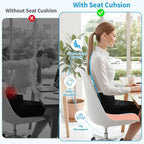 TranquilRelax Large Seat Cushion, Memory Foam Cushion for Long Sitting Hours on Office Chair, Home & Car, Non-Slip Chair Pad for Relieving Back & Sciatica & Hip & Coccyx Pain (Pink)