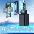 [Apple MFi Certified] Retractable Car Charger USB C, Braveridge 120W USB C Car Charger 4 in 1 PD/QC Type C Fast Charge Cigarette Lighter Adapter for iPhone 17/17 Pro Max/16 Pro/15/Galaxy S26/S25/Pixel