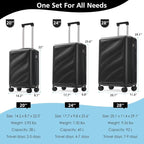 Luggage Sets 3 Piece with Double Spinner Wheels, Carry on Hardshell ABS Suitcases Set with TSA Lock, Lghtweight Checked Luggage for Different Travelling (Bronze Golden, 20"/24"/28")