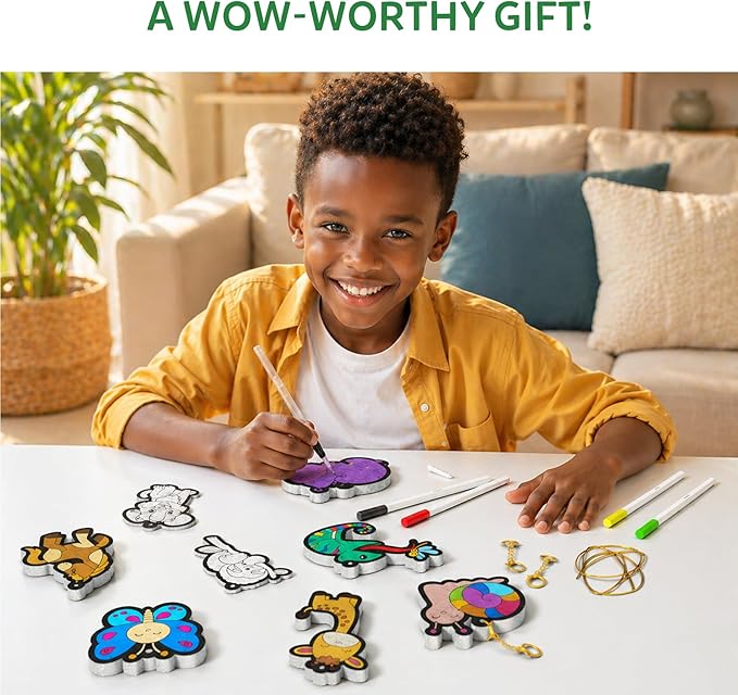 Skillmatics Aqua Puffs - 3D Art Kit, Animals, Mess-Free Paint by Number Craft for Kids, DIY Color Activity, Screen-Free Entertainment, Travel & Creative Gift for Girls & Boys Ages 4, 5, 6, 7, 8, 9, 10