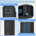 Soft Silicone Case for Anker Laptop Power Bank (25,000mAh/165W), SD/SIM Card Storage, Display Shockproof Protection & Dustproof, Travel Protective Cover for Anker Power Bank 165W (Black)