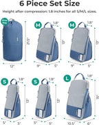 BAGSMART 6 Set /4 Set/2 Set Compression Packing Cubes for Travel, Lightweight Luggage Organizer Bags, Durable Space Saver Bags Travel Essentials