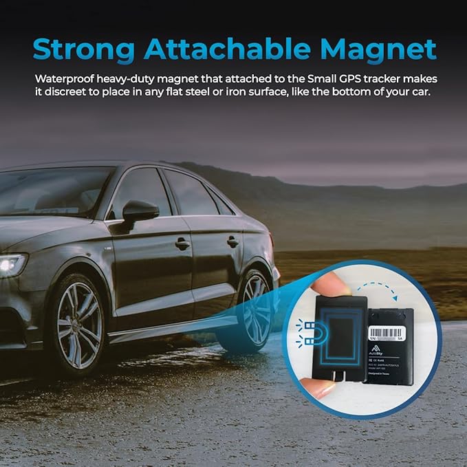 AutoSky GPS Tracker - Small Portable, Splashproof Magnet Mount, North and South America Coverage. 4G LTE Real-Time Tracking for Vehicle, Asset, Fleet, Elderly and More. Subscription is Required