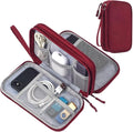 CAAORDKSO Electronic Organizer Travel Case, Cord Organizer Travel Cable Organizer Bag, Tech Pouch Accessories Carry Storage for Travel Essentials, Backpack, Business, Daily Commute (Wine Red,Large)