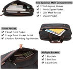 RAVUO Messenger Bag for Men, Water Resistant 17.3 inch Laptop Business Briefcase Canvas Shoulder Satchel for Work Business…