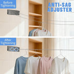 【Upgraded Heavy Duty】 Retractable Clothesline Indoor, 16.7Ft Wall Mounted Clothes Line for Laundry Room, Bathroom, Balcony, RV, Space Saving Travel Drying Rack