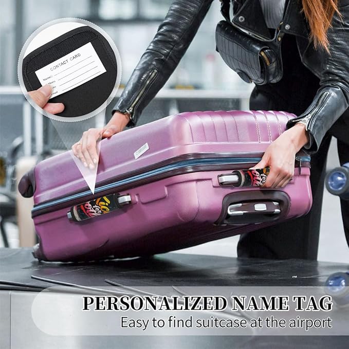 2 Pack Luggage Handle Wrap with Travel Tags - Non-Slip Protective Cover Soft Handle Grips Covers for Suitcase(Kick for Football)