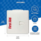 First Aid Only 1000-FAE-0103 SmartCompliance 50-Person OSHA Compliant First Aid Kit for Business, Large Plastic First Aid Cabinet with Medications, 245 Pieces