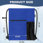 HOLYLUCK Men & Women Outdoor Sport Gym Sack Waterproof Drawstring Backpack Bag (Standard with drawstring, Blue)