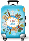 WUJIAONIAO Travel Luggage Cover Baggage Suitcase Cover Protector Skins 18-32 Inch (ocean, XL (for 29-32 inch luggage))