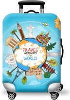WUJIAONIAO Travel Luggage Cover Baggage Suitcase Cover Protector Skins 18-32 Inch (ocean, XL (for 29-32 inch luggage))