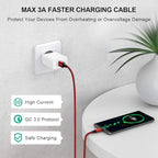 etguuds Long USB C Cable 10ft, 1-Pack, Braided USB A to USB C Charger Cable, Type C Charger Cord Fast Charging for iPhone 16 15 Series, Samsung Galaxy S25 S24 S23, Pixel, Switch and More