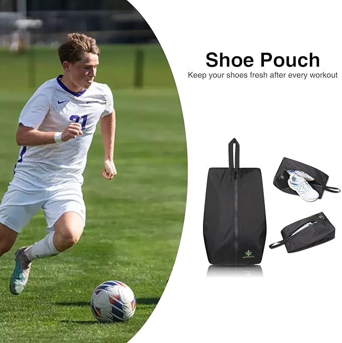 KOSMCCO Smell Proof Cleat Bag - Athletic Soccer & Golf Shoe Bag for Smelly Cleats and Gym Shoes | Durable, Water-Resistant, and Easy to Clean