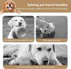 Collapsible Dog Bowls, Travel Food and Water Double Bowl for Cats & Dogs, 2-in-1 Portable BPA-Free Feeding Solution, Perfect for Traveling, Camping & Walking (L/ 100oz)