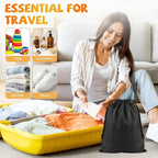 Shoe Bags for Travel, 15.7" x 11.8" Travel Shoe Bags for Packing, Large Waterproof Portable Drawstring Travel Shoe Storage Bag Travel Essentials Women for and Men (Black)