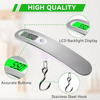 Digital Luggage Scale, 110lbs/50kg Portable Handheld Baggage Weight Checker with Backlit LCD Display, Travel Essentials Accessories for Suitcases, Postal & Fishing