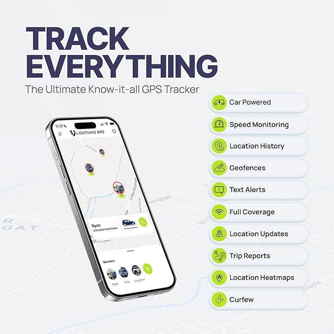 Lightning GPS Easy Wired 4G Vehicle GPS Tracker – Hardwired Hidden Tracking Device, Waterproof, Covert, Real-Time Fleet Security for Cars, Trucks, Motorcycles & Vehicles - Subscription Required