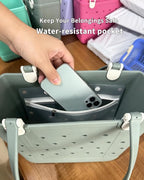 Lightweight Extra large Rubber Beach Bag Small mini Tote Bag for Gym Waterproof medium Open Handbag for Pool Sports