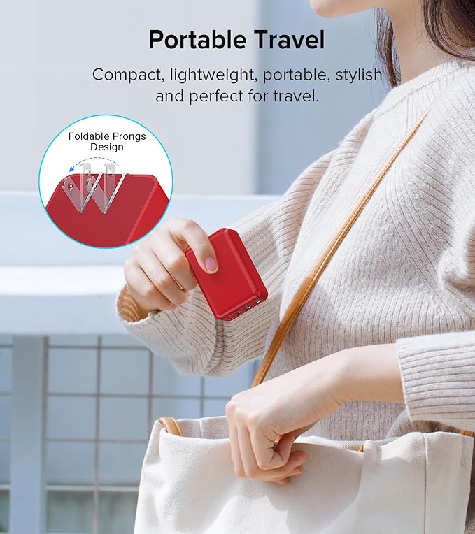 [2-Pack] Flat USB C Wall Charger,40W Fast USB C Charger Block,4-Port PD Power Adapter +QC Wall Plug Multiport Type C Charging Block Cube Compatible with iPhone 17 16 15 14 13 12 Pro Max XR XS 8 7(Red)