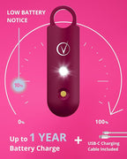 Vantamo Personal Alarm for Self Defense with Low Battery Notice, Strobe Light & Extra Loud 130 dB Double Speakers Safety Keychain Set for Women, Rechargeable Panic Button for Womens Self Defense