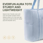 Everfun Large Tote Bag for Women, Ultra Soft Gym Tote, Everyday Yoga Washable Bag with Zipper, Travel, Beach, Laptop Work