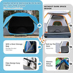 4/6 Person Blackout Camping Tent, Easy Setup Waterproof Family Dome Tent for Camping with Rainfly, Portable Double Layer Large Family Tent for Outdoor Camping&Hiking