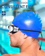 Swim Goggles, Polarized Adult Swimming Goggles Bungee Strap No Hair Pulling Anti-fog Pool Goggles for Men Women