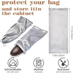 Shoe Dust Bags - 8 Pack Shoe Bags for Travel Satin Fabric with Drawstring Closure,Washable Breathable Cotton Fabric Cloth,for Travel Protecting andStoring Shoes (Grey)
