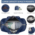 Travel Weekender Bags for Women - Carry on Overnight Bags with Shoe Compartment Duffle Bag with Laptop Pocket Hospital Bag for Labor Delivery Gym Tote Bag with Toiletry Bag Blue