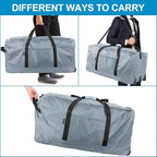 Finnhomy 120L Foldable Rolling Duffel Bag with 3 Wheels, Light Weight Travel Duffel bag with Large Loading Capacity, 32'' Rolling Duffel bag with Shoulder Strap
