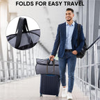 BALEINE 1PK Heavy Duty Garment Bag with Shoe Storage Travel Bag for Dresses, Suit, Coats Travel Essential (60", Grey)