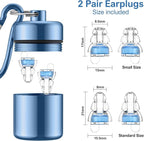 High Fidelity Concert Earplugs for Concerts Musicians，Earplugs for noise reduction，24db Advanced Filter Technology Ear Protection for Music Festivals,DJ's, Nightclub, Drummers - 2 Pairs(Blue)