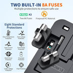 Travel Adapter Fast Charge, GaN Worldwide All in One Universal Travel Adapter with PD3.0 Type C & USB-A Quick Charging Portable Wall Charger AC Power Plug Adapter for USA EU UK AUS, White