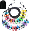 Travel Clothesline: 11.8Ft Portable Clothes Line with 24 Clothes Clips Corde a Linge Voyage Camper Essentials for Travel/Courtyard/Balcony/Hotel Rooms or Bathroom