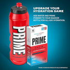 PRIME 32 oz Red Squeeze Sports Water Bottle, BPA Free, Dishwasher Safe, Easy-Grip Ergonomic Leakproof Design, Fast Hydration for Gym, Cycling, Running