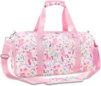 Gym Travel Duffle Bag for Girls - Gymnastics Sports Dance Bag with Shoe Compartment & Wet Pocket Panda Kids Travel Bag Teens Weekender Sleepover Carry On Bag