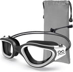 Swim Goggles, Polarized Adult Swimming Goggles Bungee Strap No Hair Pulling Anti-fog Pool Goggles for Men Women