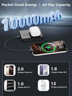 for Magsafe Portable Charger - 10000mah Wireless Magnetic Power Bank with Stand,PD 20W Fast Charging External Battery Pack Travel/Camping Essential Phone Charger for iphone 17/16/15/14/13/12 Series