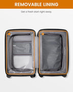 LOVEVOOK Hard Shell Carry On Luggage 22x14x9 Airline Approved with Removable Lining,22 Inch Carry On Suitcase with Spinner Wheel TSA Lock,Lightweight Checked Luggage for Men Women Travel Business Trip