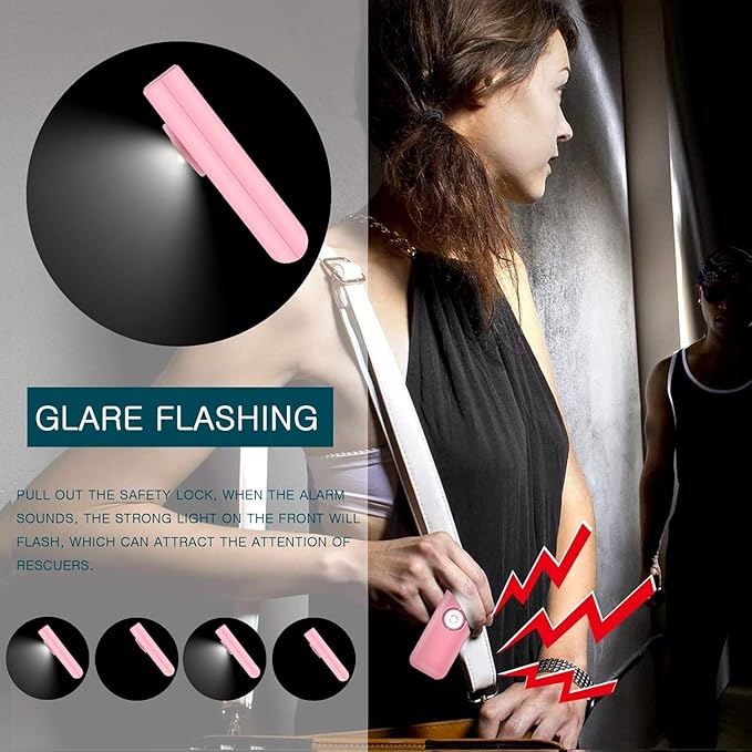 Thopeb–The Original Personal Safety Alarm for Women Self Defense – Elders & Kids Self Defense Keychain Siren – 135dB Loud Siren Bird Sound – Cute Key Chains Protection (Pink)