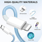 Phone Charger Fast Charging, 4 Pack 20W USB C Wall Charger Block with 6FT Charging Cable Type C Fast Charge Block Compatible with Phone 14/14 Pro Max/13/13 Pro/12/12 Pro/11/11 Pro/XS, Pad and More